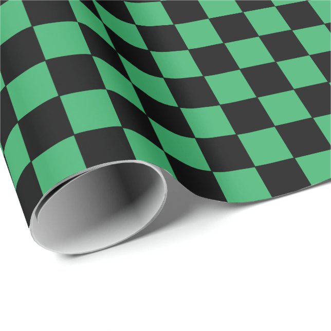 Papel De Regalo Verde y negro (Esquina del rollo)