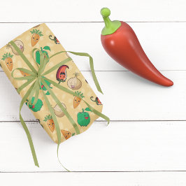 Papel De Regalo Verduras sonrientes