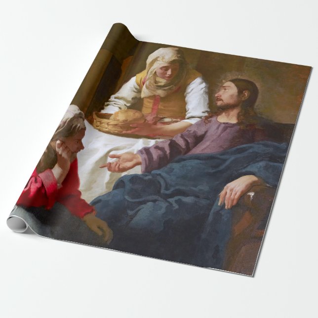 Papel De Regalo Vermeer - Cristo en la Casa de Martha y María (Desenrollado)