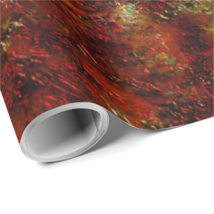 Papel De Regalo Vermelho foresfolado sobre o cinza áspero