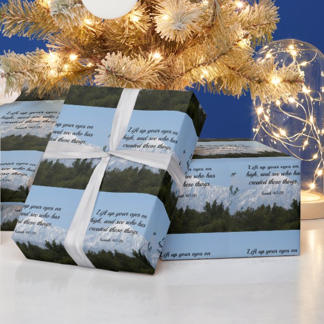 Papel De Regalo Verso de la Biblia, Isaías 40:26 (Vacaciones)