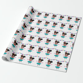 Papel De Regalo Vestido de Ballerina de cumpleaños colorido