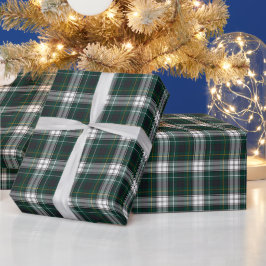 Papel De Regalo Vestido de Tartán Azul Verde Escocés Clan Campbell