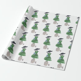 Papel De Regalo Vestir Moda Topiary Ginger tarros