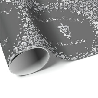 Papel De Regalo Veterinarian Graduation Grey Silver