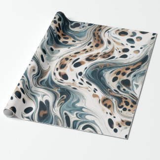 Papel De Regalo Vía Láctea con estampado de leopardo