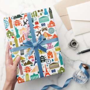 Papel De Regalo Viajar por el mundo