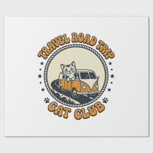 Papel De Regalo Viaje Camiseta Arte Amante Gatos Mascotas - Viaje