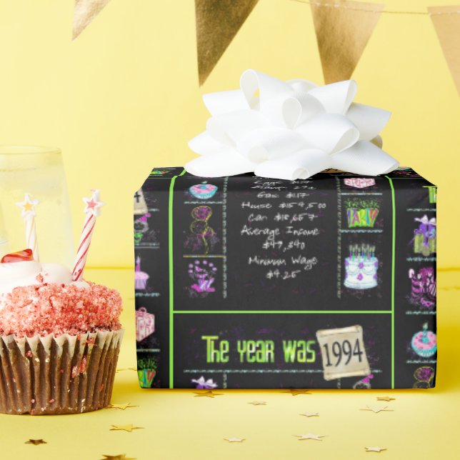 Papel De Regalo Viaje del año de cumpleaños de 1994 (Fiesta de cumpleaños )