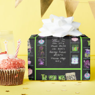 Papel De Regalo Viaje del año de los cumpleaños 1952