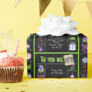 Papel De Regalo Viaje del año de los cumpleaños 1978