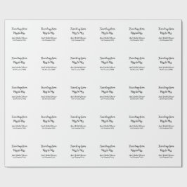 Papel De Regalo Viaje despedida de soltera agregar nombre fecha de