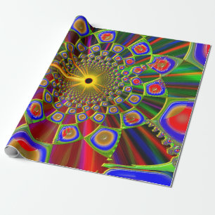 Papel De Regalo Viaje En Óptica Psicodélica 3d