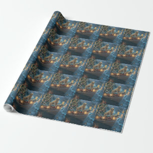 Papel De Regalo Viaje Festivo de Navidad en Labrador