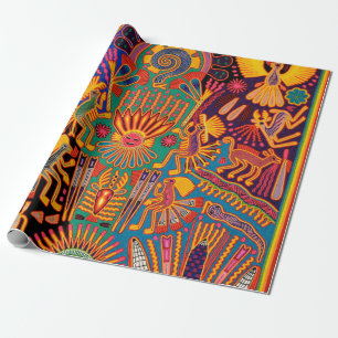 Papel De Regalo Viaje tribal maya mexicano de Boho del arte de