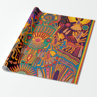 Papel De Regalo Viaje tribal maya mexicano de Boho del arte de