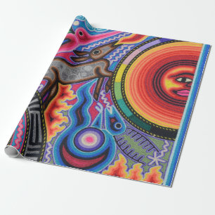 Papel De Regalo Viaje tribal maya mexicano de Boho del arte de