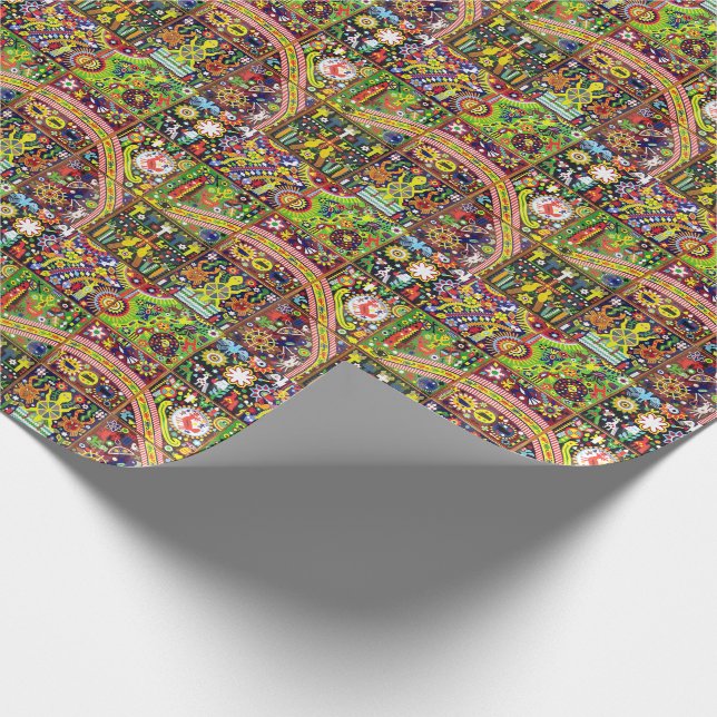 Papel De Regalo Viaje tribal maya mexicano de Boho del arte de (Esquina)