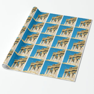 Papel De Regalo Viajes de época Atenas Grecia Templo del Partenón
