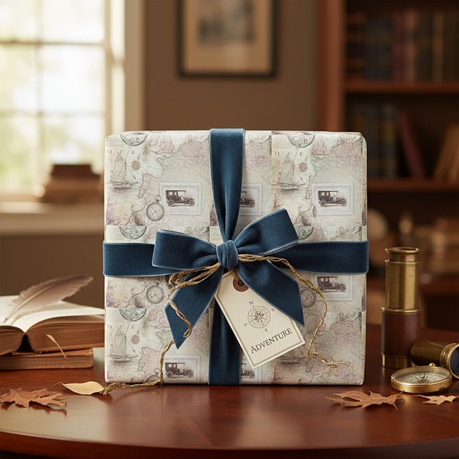 Papel De Regalo Viajes vintage  (Subido por el creador)