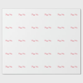 Papel De Regalo Vibes felices rojas vacaciones simple y mínima cal