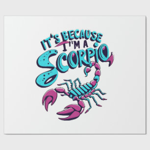 Papel De Regalo Vibraciones Astrológicas de Escorpio Vintage Signo