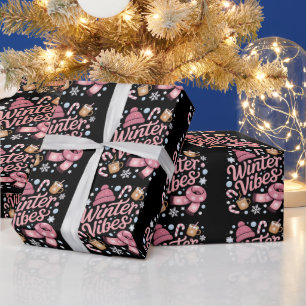 Papel De Regalo Vibraciones de Invierno Temporada Clima Frío Hola