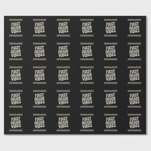Papel De Regalo Vibraciones del Primer Día de Primer Grado De vuel
