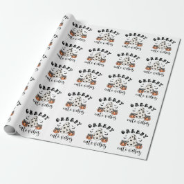 Papel De Regalo Vibraciones espeluznantes y lindas, fantasma y cal