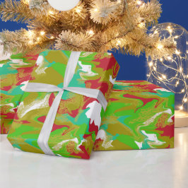 Papel De Regalo Vibraciones Felices Colores Festivos Tradicionales