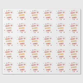Papel De Regalo Vibraciones Retro de Regreso a Clases Personalizad