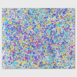 Papel De Regalo Vibrant Abstract Watercolor Splatter Pattern