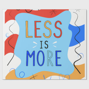 Papel De Regalo Vibrant "Less Is More" Abstract Graphic