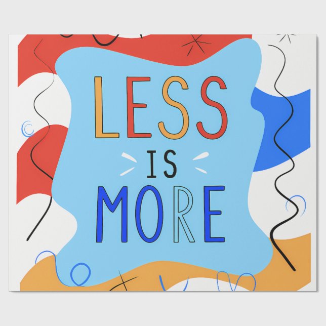 Papel De Regalo Vibrant "Less Is More" Abstract Graphic (Superficie plana)