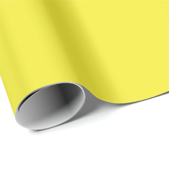 Papel De Regalo Vibrant Solid Yellow Background  (Esquina del rollo)