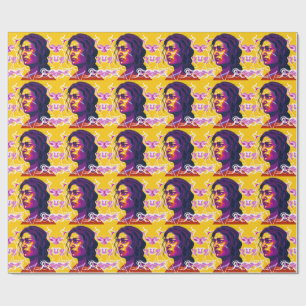 Papel De Regalo Vibrant Stylized Portrait with Abstract Elements