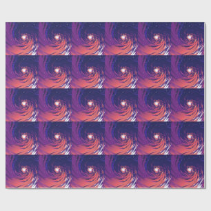 Papel De Regalo Vibrant Swirling Galaxy with Bright Center