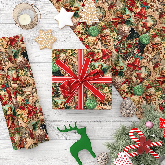 Papel De Regalo Vibrante Collage de Navidades de Victoria (Subido por el creador)