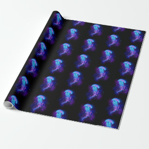 Papel De Regalo Vibrante color Glustre medusas