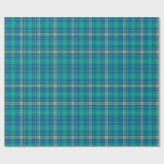 Papel De Regalo Vibrante Cuadros de Azul Marino y Verde Teal