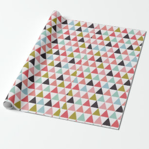 Papel De Regalo Vibrante de triángulo geométrico colorido contempo