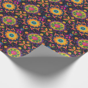 Papel De Regalo Vibrante Diwali Petal Prisma