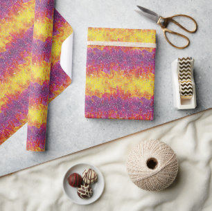 Papel De Regalo Vibrante Mosaico De Vidrio Manchado Inspirado En E