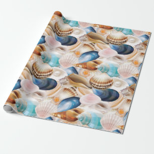 Papel De Regalo Vibrante Por Todas Las Zonas Marinas Patteradas