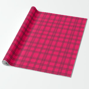 Papel De Regalo Vibrante rosa caliente y tostado negro