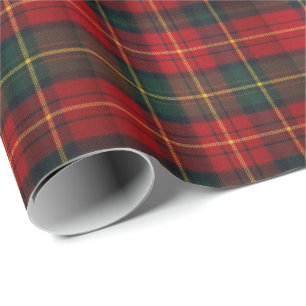 Papel De Regalo Vibrante Tartán Navideño