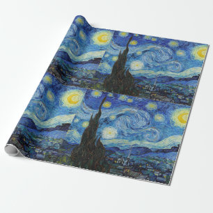 Papel De Regalo Vicent Van Gogh Starry Night Vintage Bella Artes