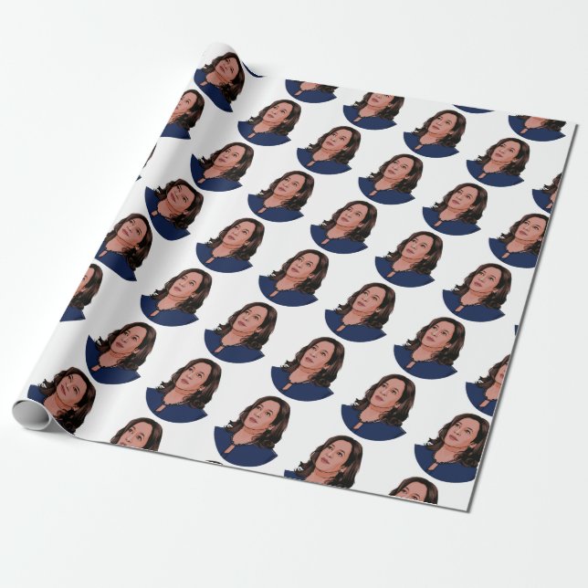 Papel De Regalo Vicepresidente Kamala Harris (Desenrollado)