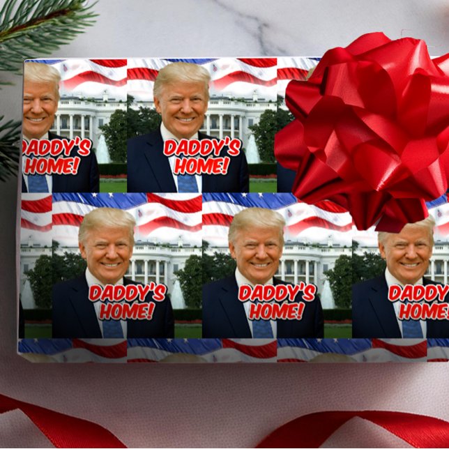 Papel De Regalo Victoria del presidente del hogar de papá, Donald  (donald trump wrapping paper)