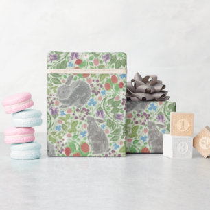 Papel De Regalo Victoria Vintage Bunny Rabbit Berry Garden Pascua
